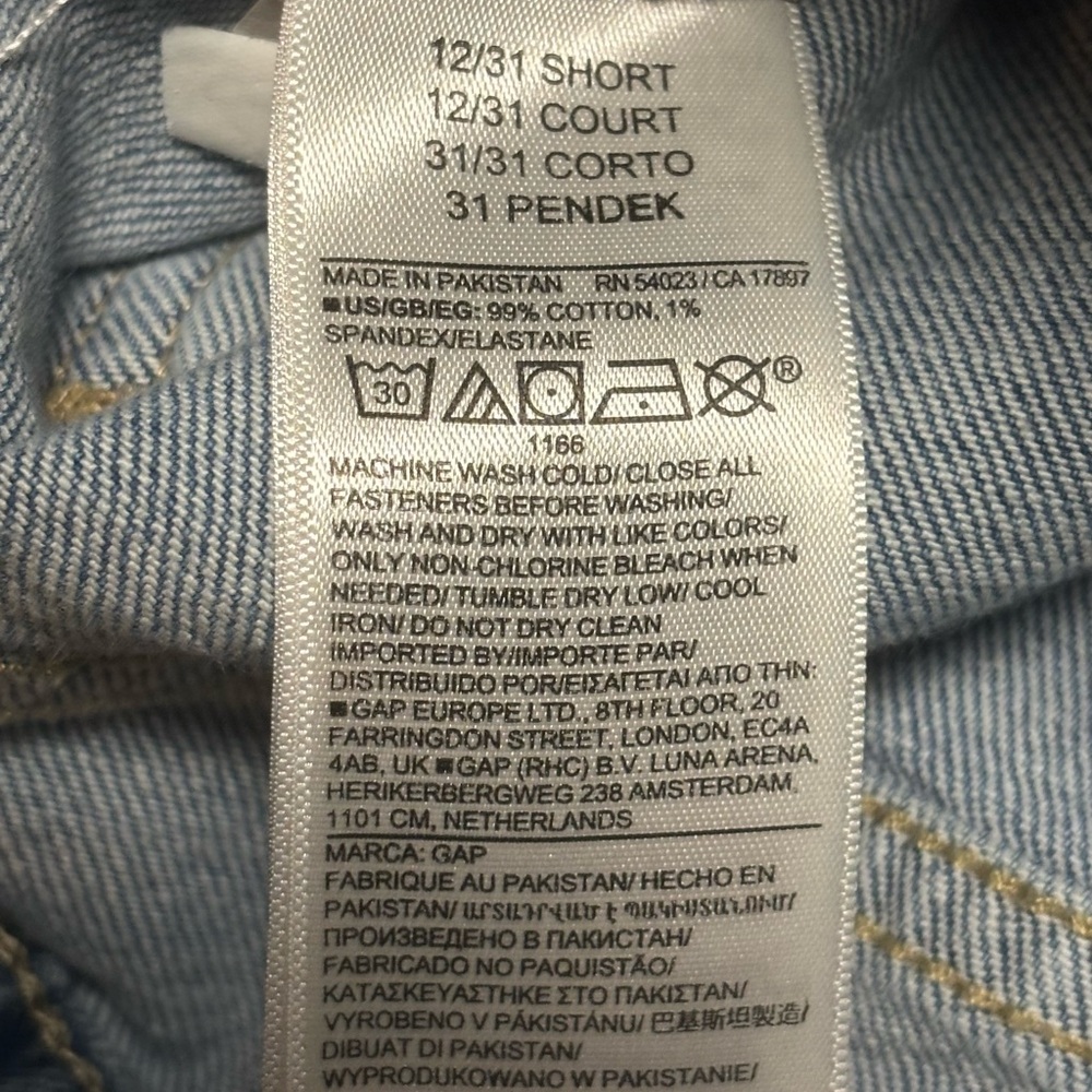 Gap Denim 90s Loose Fit Blue Jeans Size 12/31 Short Medium Wash Blue Mid Rise - Picture 6 of 7